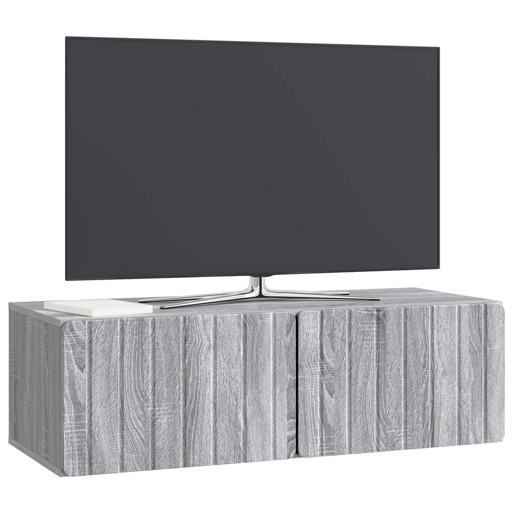 Sieninė TV spintelė Pilka sonoma ąžuolo 98 x 41 x 30 cm