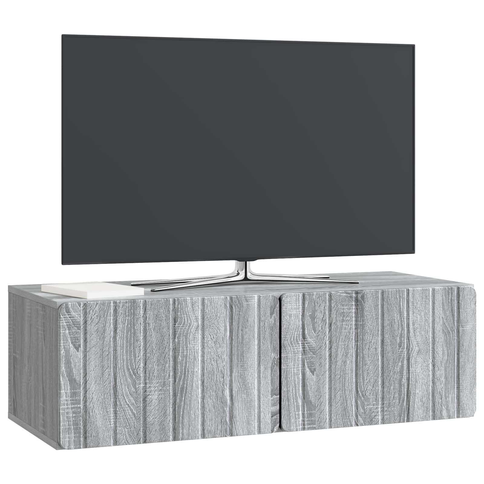 Pie sienas stiprināms TV skapītis pelēkā sonoma ozola krāsā 98 x 41 x 30 cm