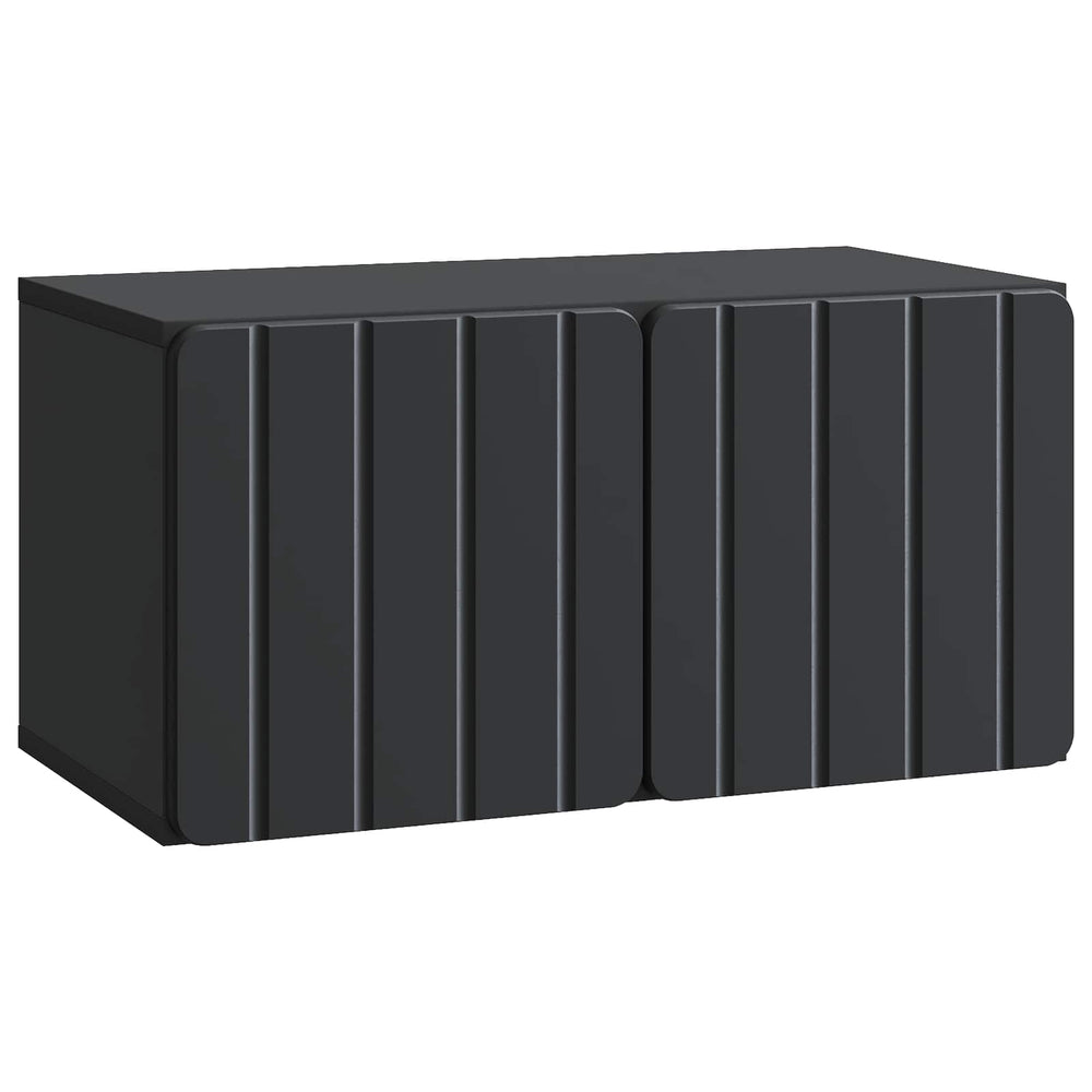 Sieninė TV spintelė Juoda 59,5 x 31 x 30 cm Apdirbta mediena