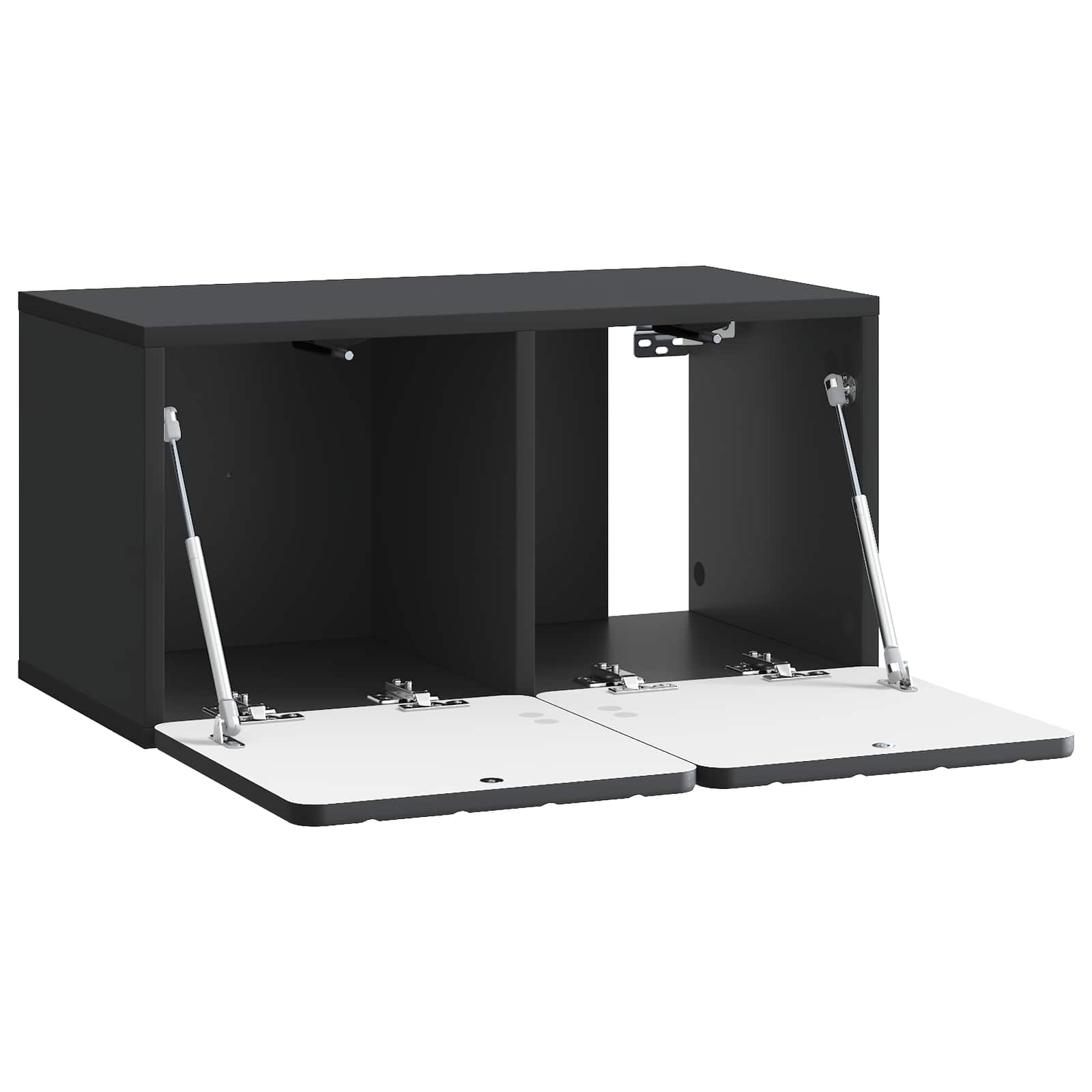 Sieninė TV spintelė Juoda 59,5 x 31 x 30 cm Apdirbta mediena
