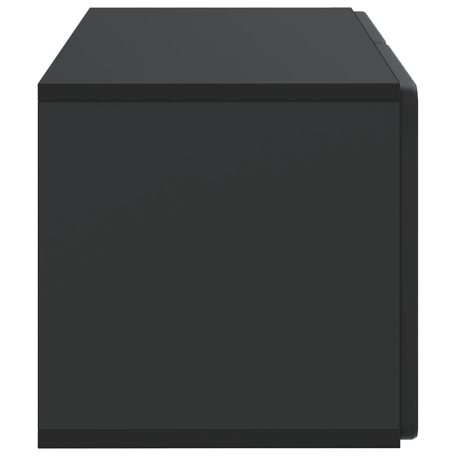 Sieninė TV spintelė Juoda 59,5 x 31 x 30 cm Apdirbta mediena