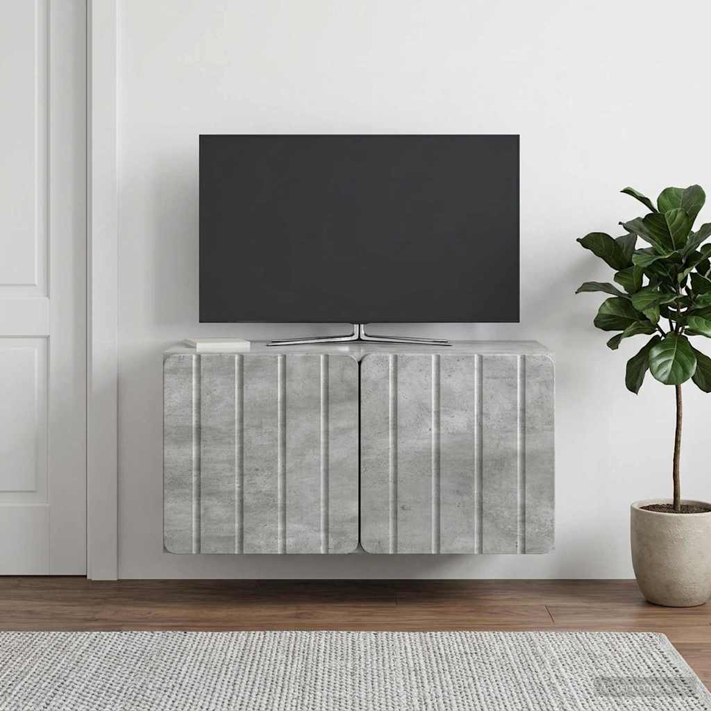Sieninė TV spintelė Betono pilka 59,5 x 31 x 30 cm