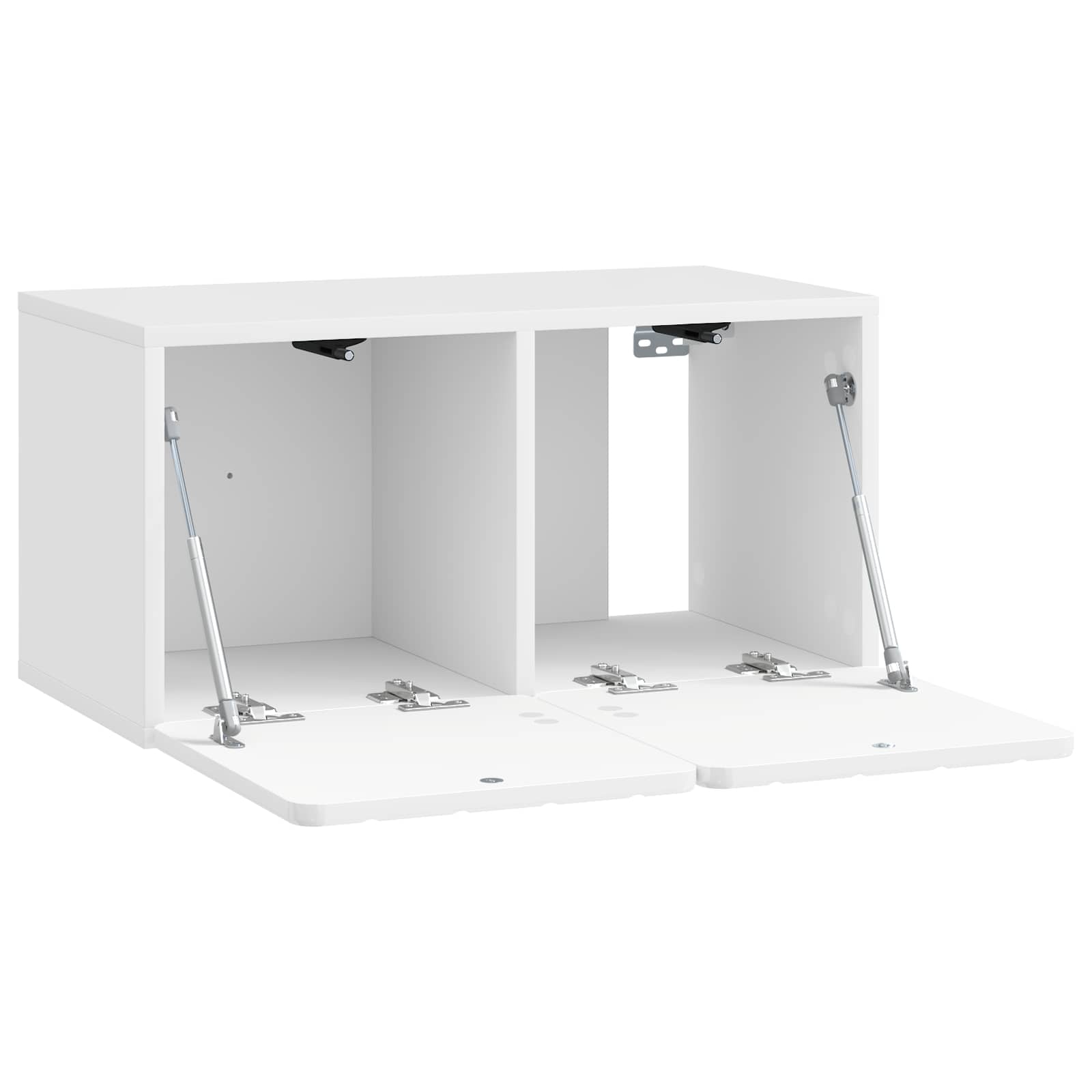 Sieninė TV spintelė Itin blizgi balta 59,5 x 31 x 30 cm
