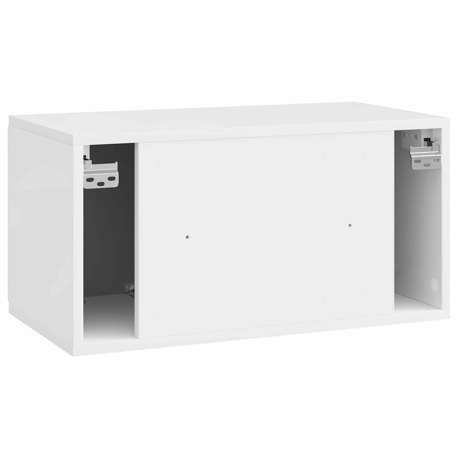 Sieninė TV spintelė Itin blizgi balta 59,5 x 31 x 30 cm