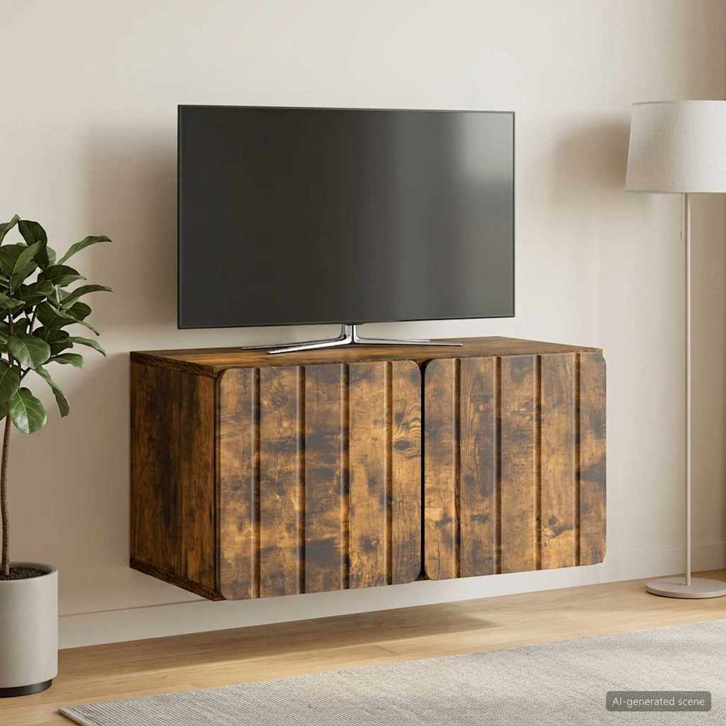 Sieninė TV spintelė Dūminio ąžuolo 59,5 x 31 x 30 cm