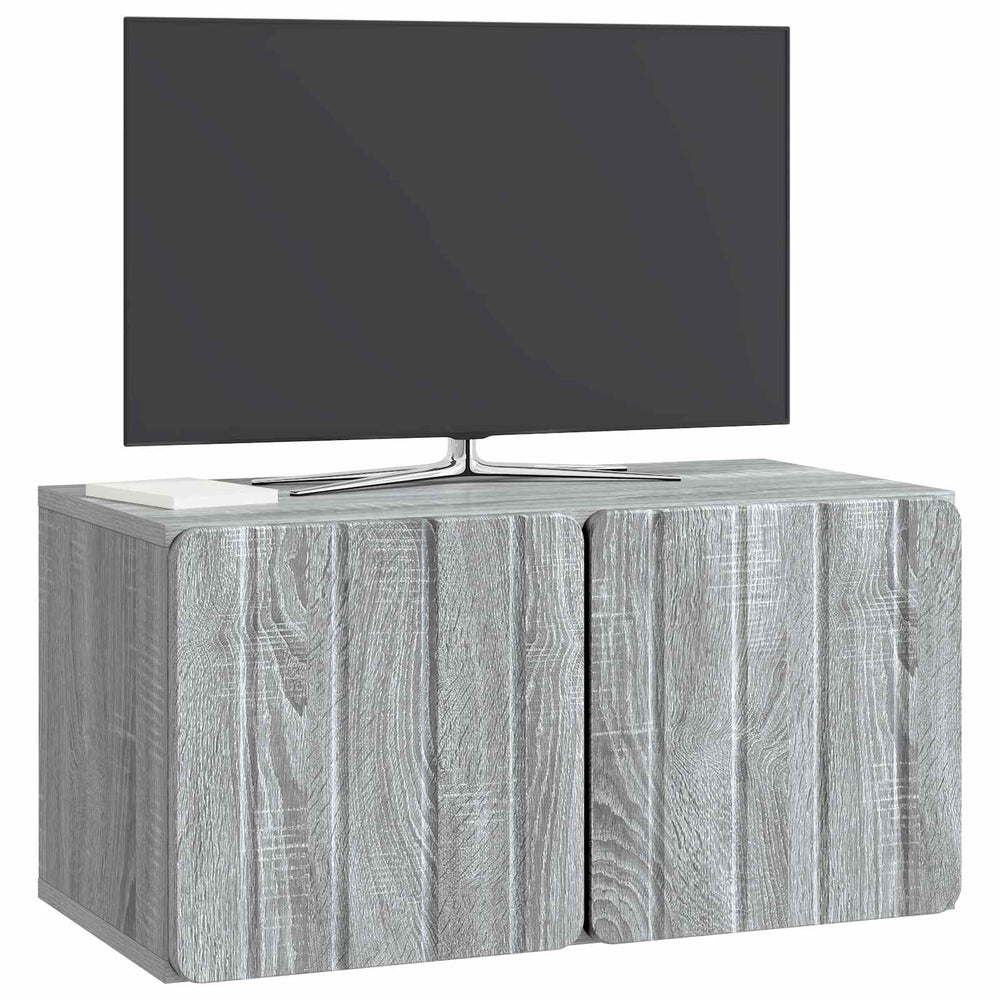 Sieninė TV spintelė Pilka sonoma ąžuolo 59,5 x 31 x 30 cm