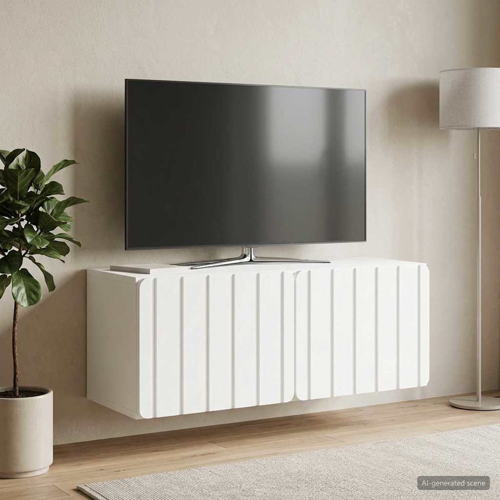 Sieninė TV spintelė Balta 78,5 x 31 x 30 cm Apdirbta mediena