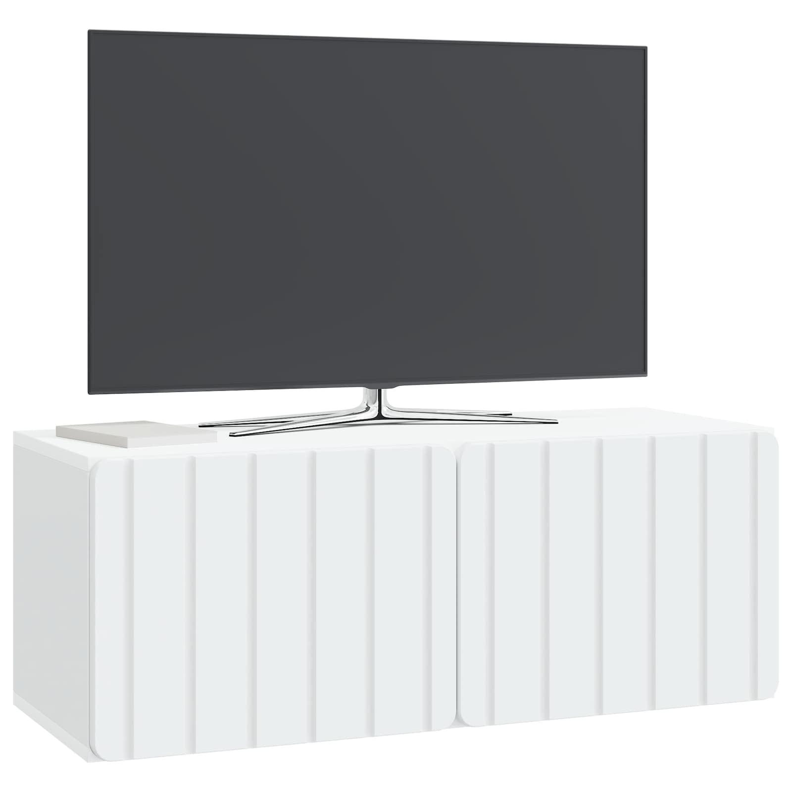 Sieninė TV spintelė Balta 78,5 x 31 x 30 cm Apdirbta mediena