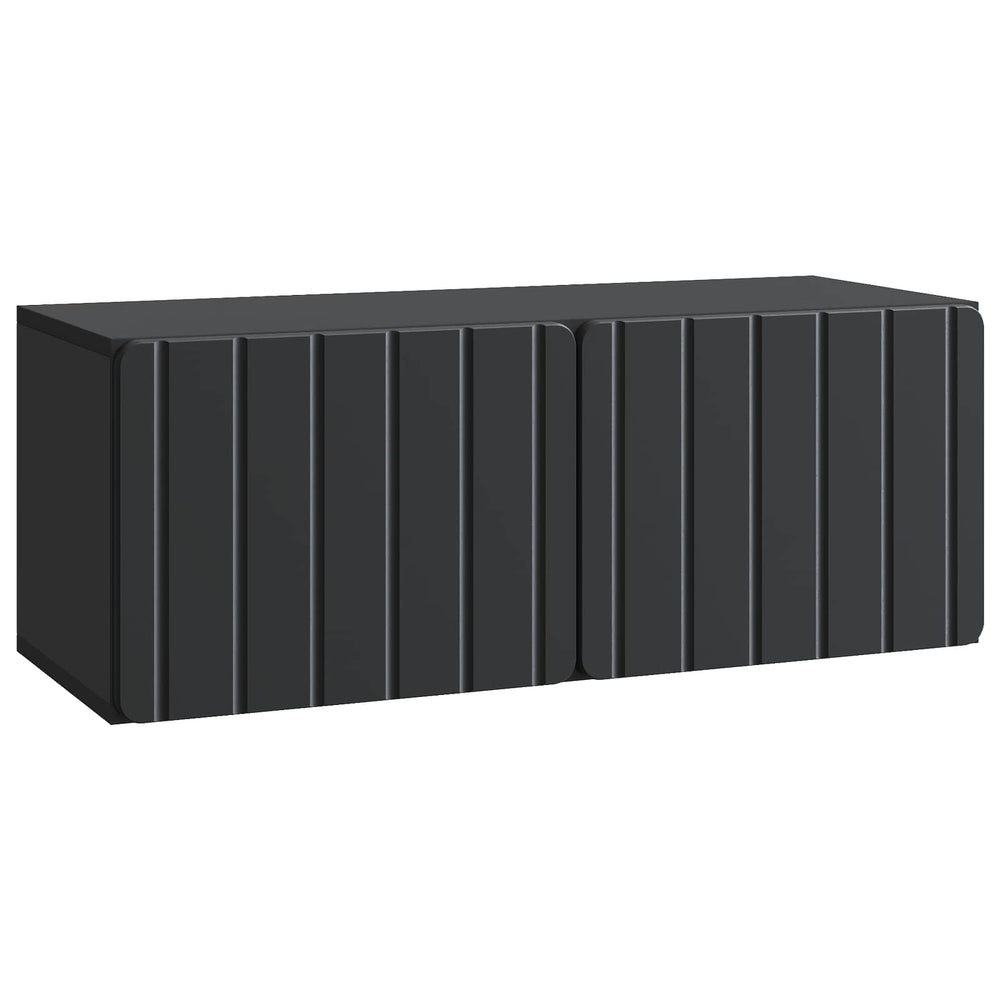 Sieninė TV spintelė Juoda 78,5 x 31 x 30 cm Apdirbta mediena