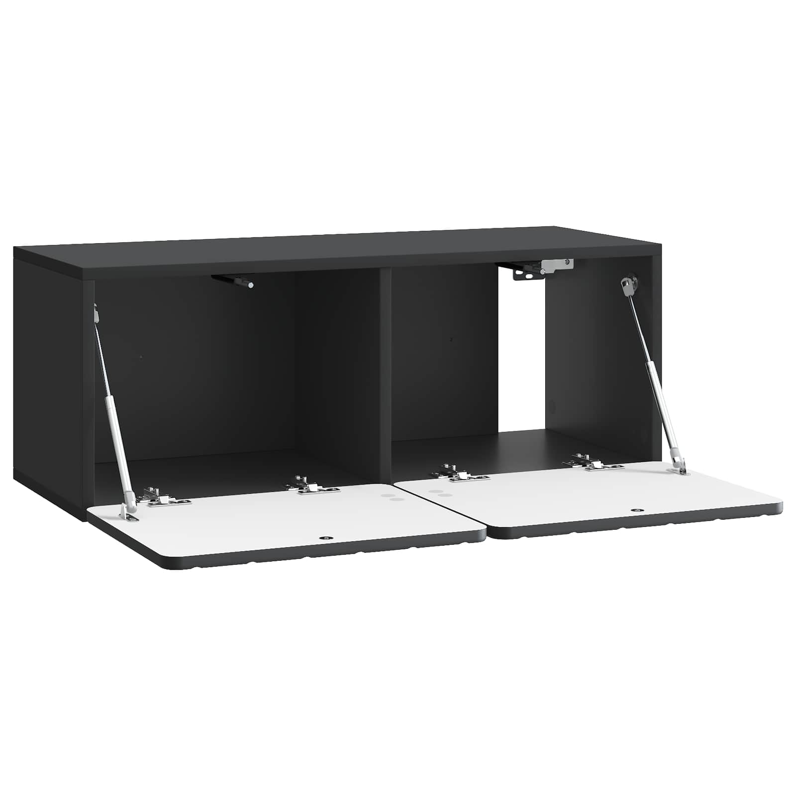Sieninė TV spintelė Juoda 78,5 x 31 x 30 cm Apdirbta mediena