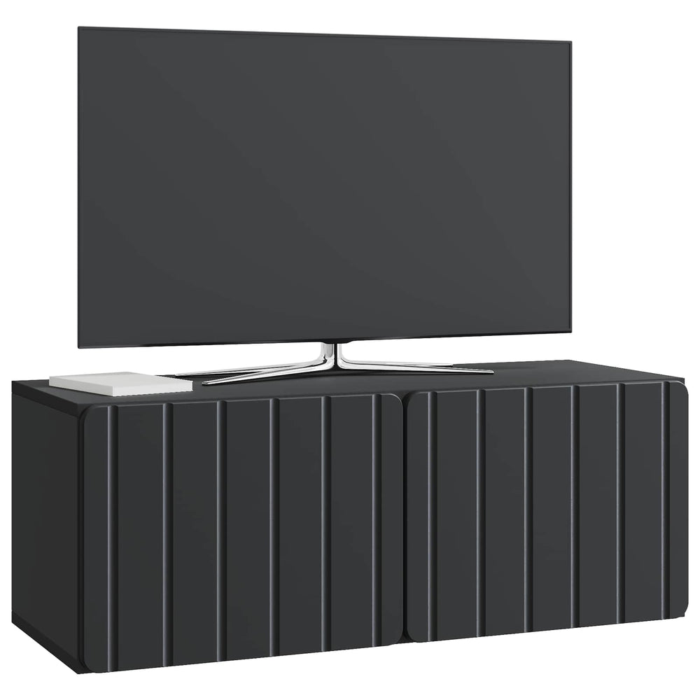 Sieninė TV spintelė Juoda 78,5 x 31 x 30 cm Apdirbta mediena