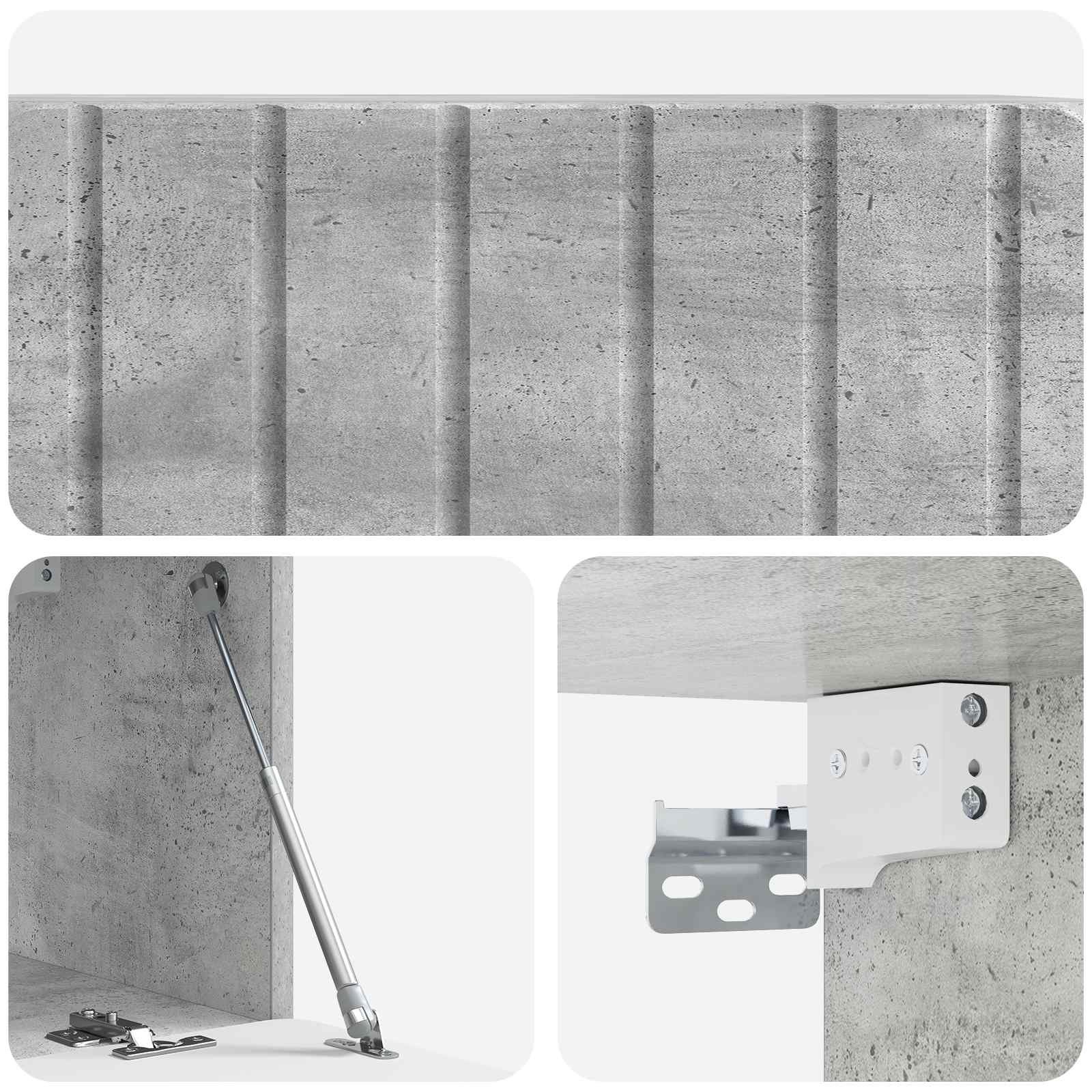 Sieninė TV spintelė Betono pilka 78,5 x 31 x 30 cm