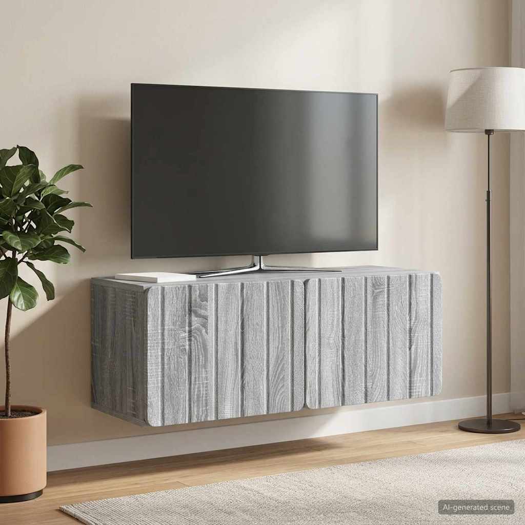 Sieninė TV spintelė Pilka sonoma ąžuolo 78,5 x 31 x 30 cm