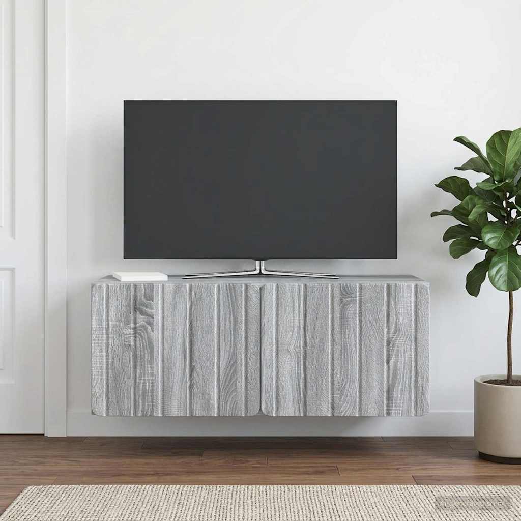 Sieninė TV spintelė Pilka sonoma ąžuolo 78,5 x 31 x 30 cm