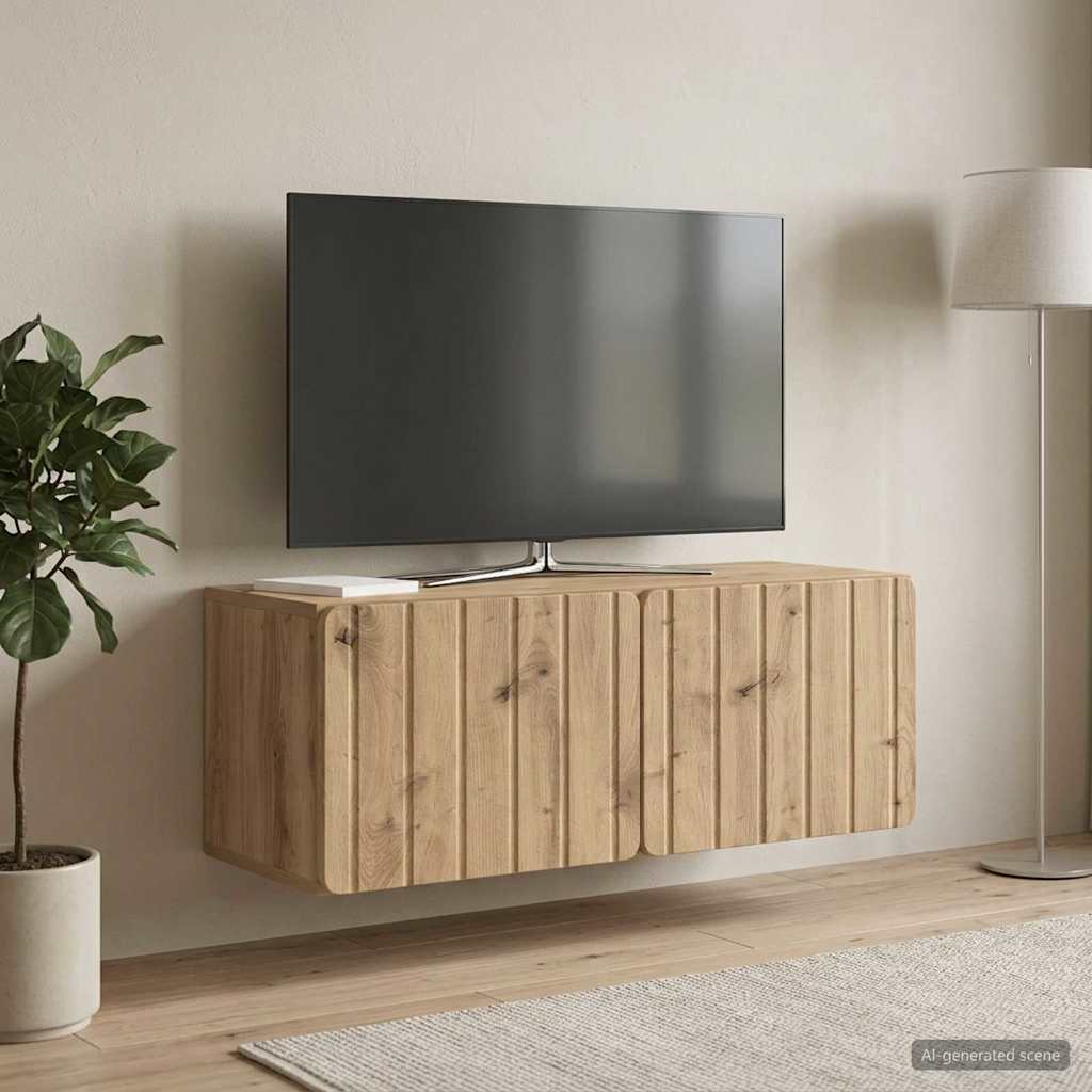 Sieninė TV spintelė Artisano ąžuolo 78,5 x 31 x 30 cm