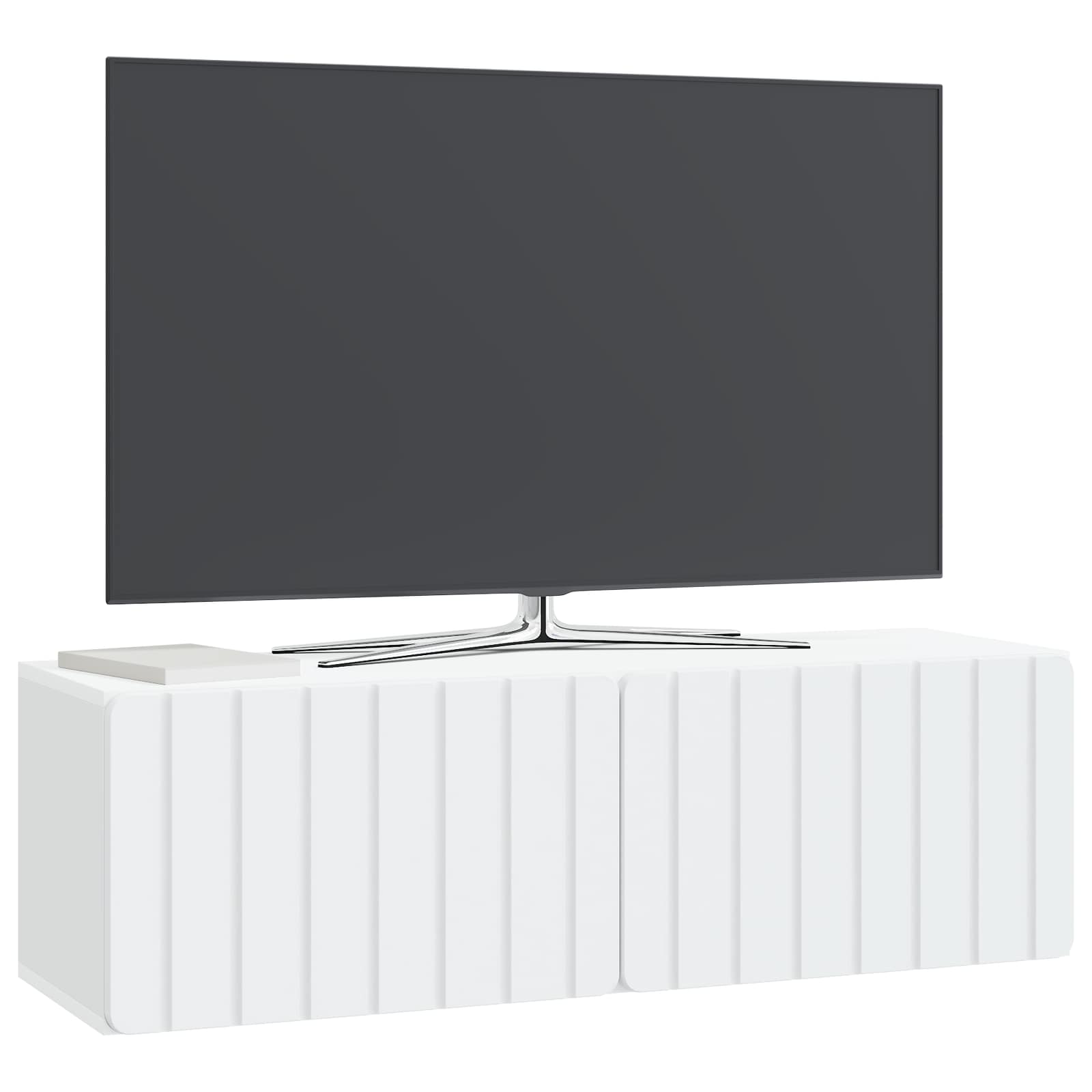 Sieninė TV spintelė Balta 98 x 31 x 30 cm Apdirbta mediena