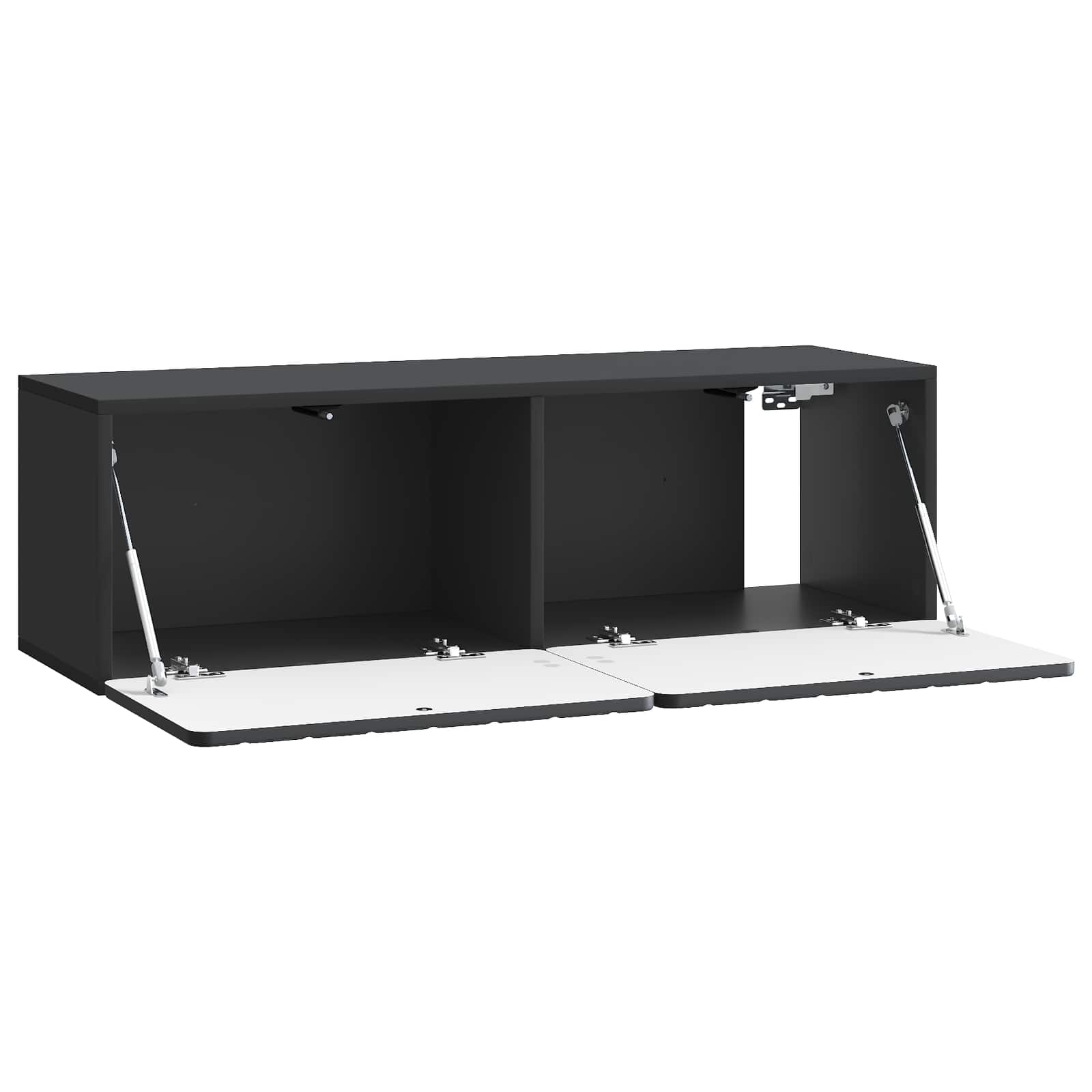 Sieninė TV spintelė Juoda 98 x 31 x 30 cm Apdirbta mediena