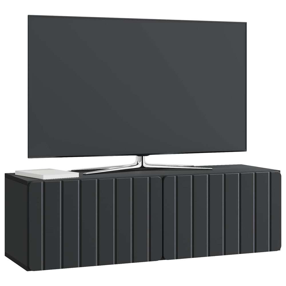 Sieninė TV spintelė Juoda 98 x 31 x 30 cm Apdirbta mediena