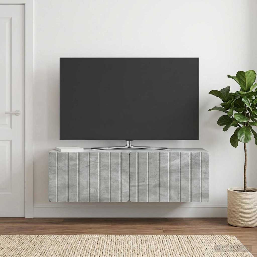 Sieninė TV spintelė Betono pilka 98 x 31 x 30 cm