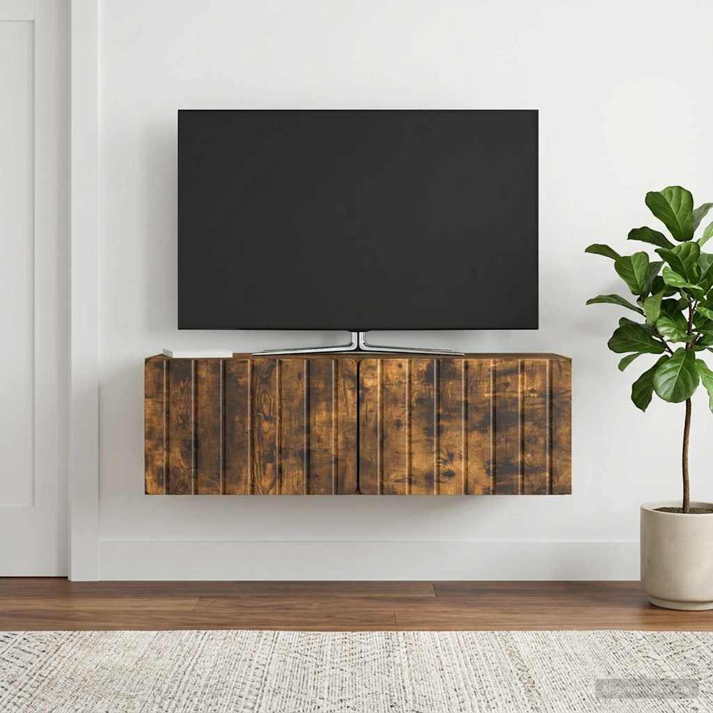 Sieninė TV spintelė Dūminio ąžuolo 98 x 31 x 30 cm