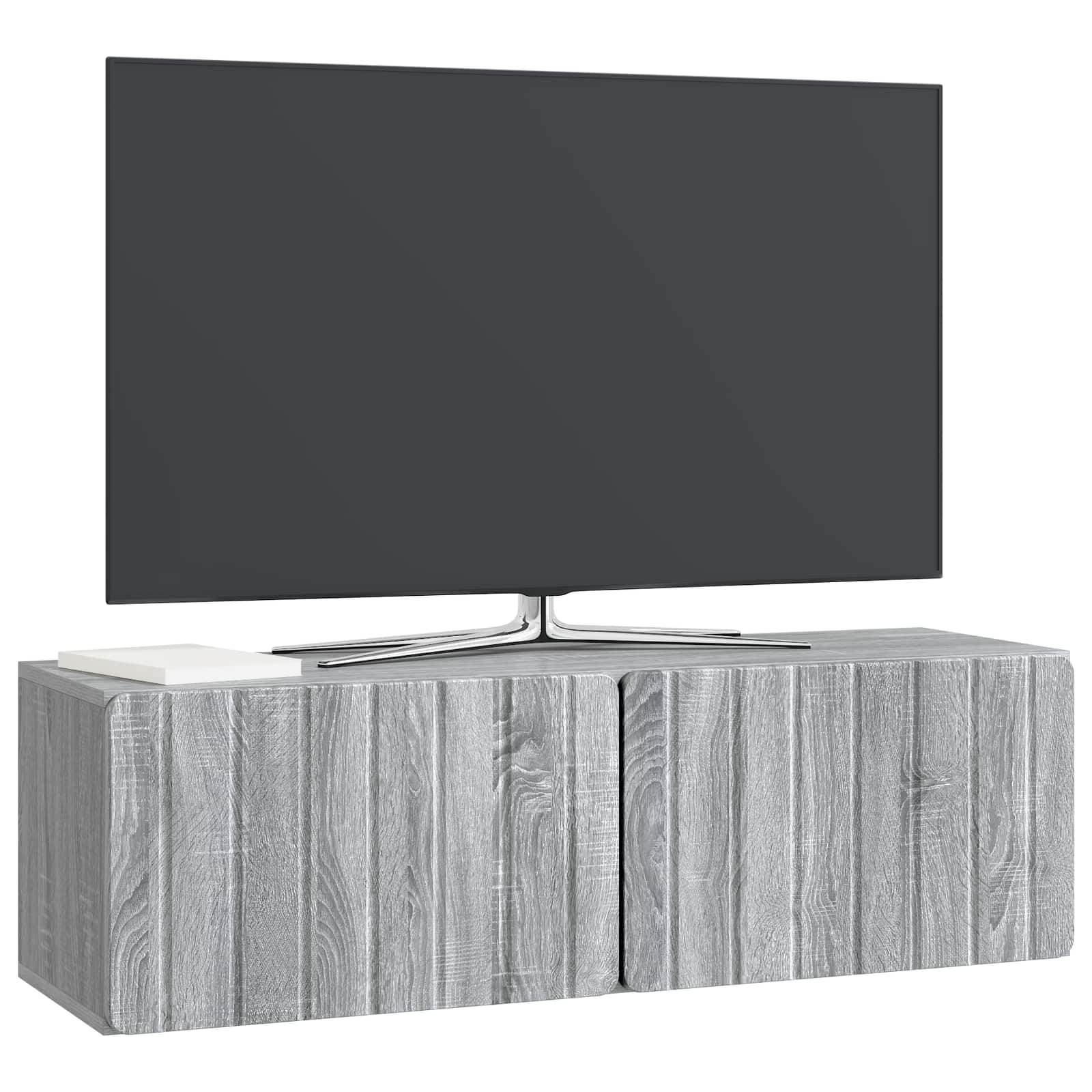 Sieninė TV spintelė Pilka sonoma ąžuolo 98 x 31 x 30 cm