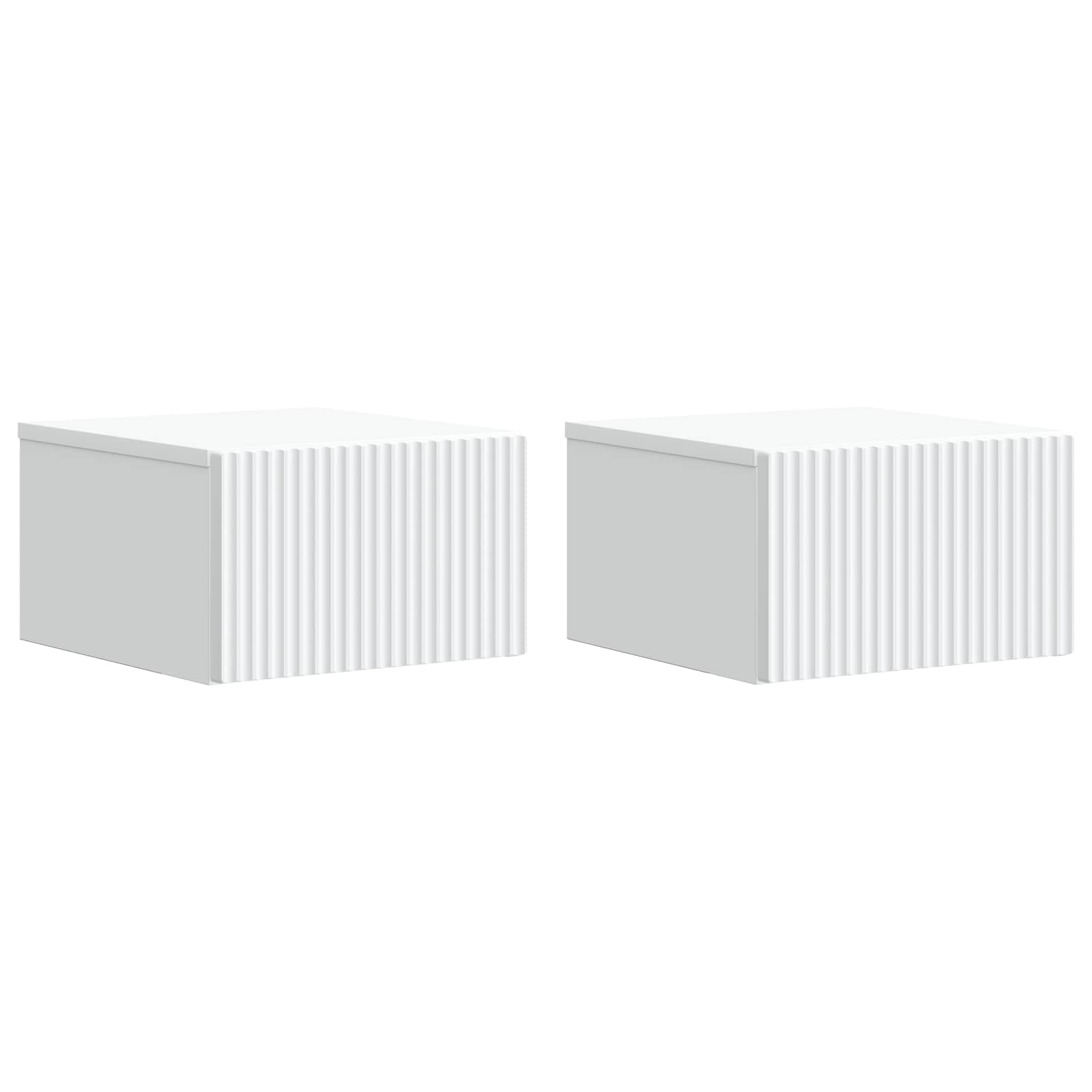 Sieninis naktinis staliukas 2 pcs Balta 33 x 34,5 x 20 cm