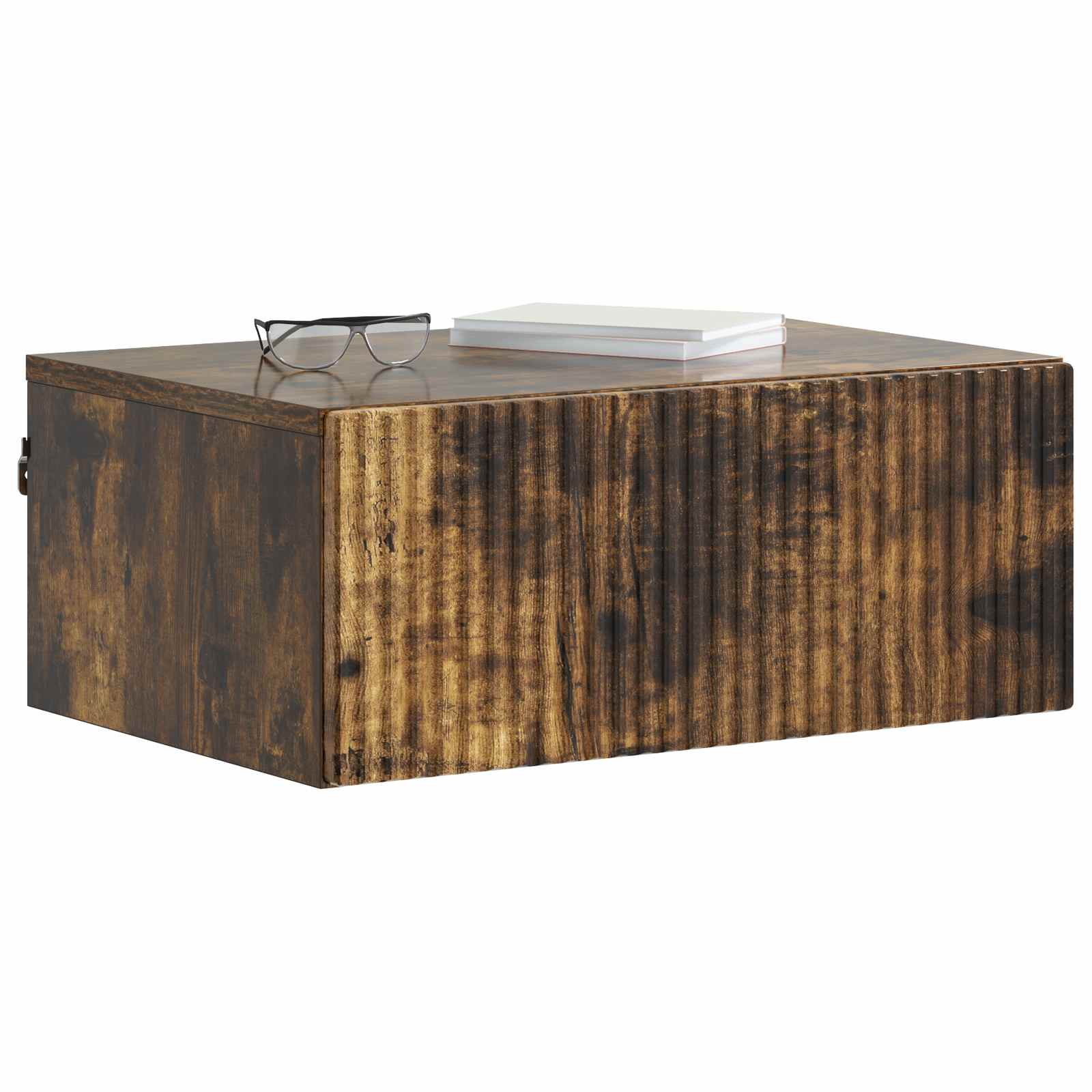 Pie sienas stiprināms naktsskapītis Dūmu ozols 49 x 34,5 x 20 cm