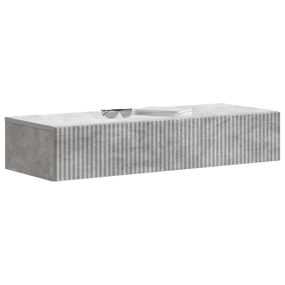 Sieninis šoninis staliukas Betono pilka 87,5 x 34,5 x 17 cm