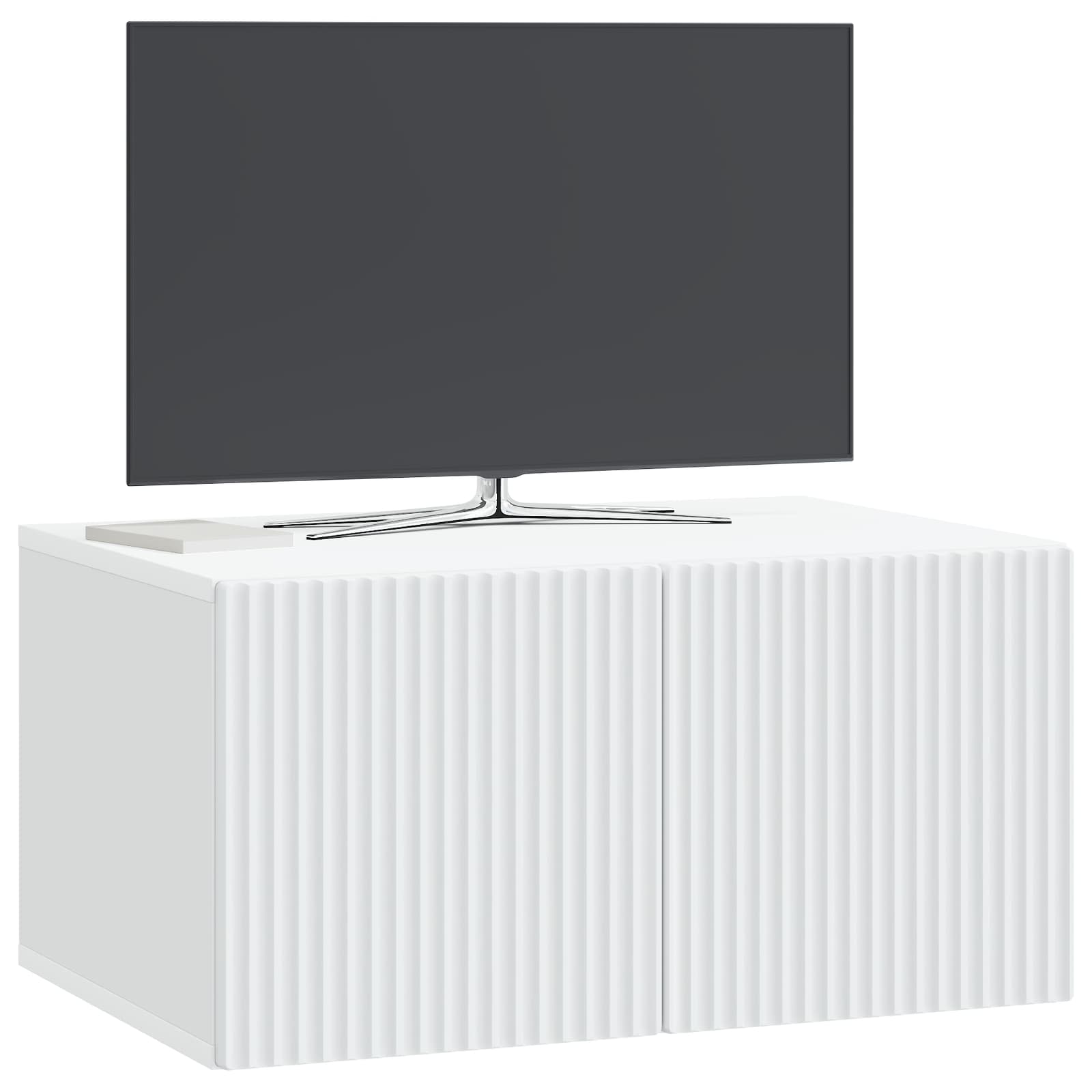 Sieninė TV spintelė Balta 59,5 x 41 x 30 cm Apdirbta mediena