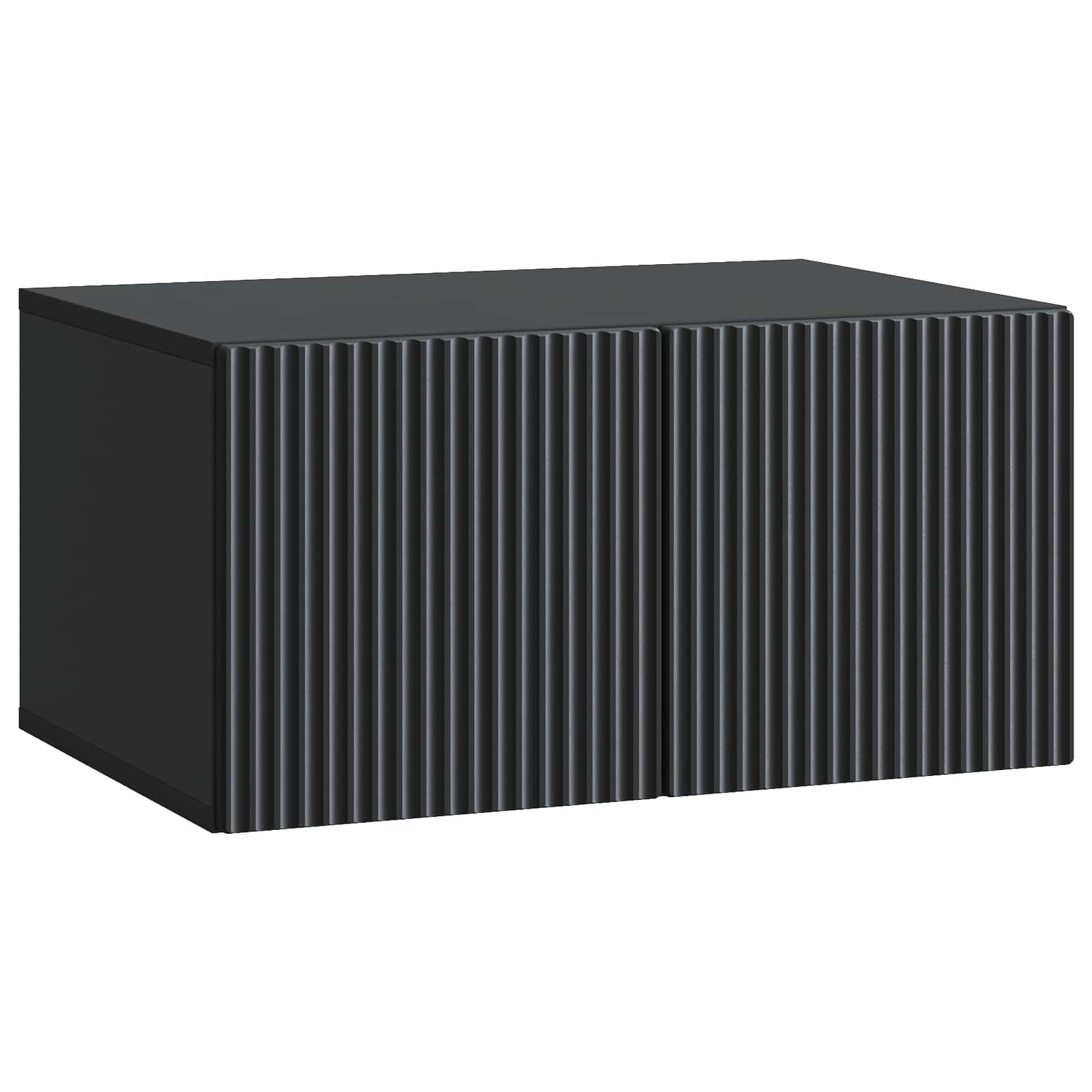 Sieninė TV spintelė Juoda 59,5 x 41 x 30 cm Apdirbta mediena