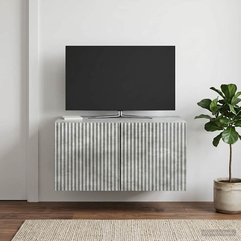 Sieninė TV spintelė Betono pilka 59,5 x 41 x 30 cm