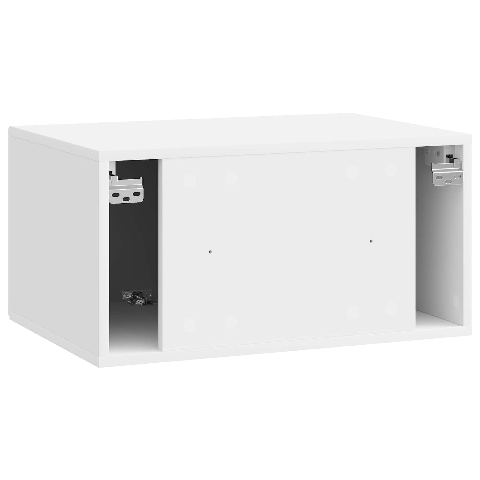 Sieninė TV spintelė Itin blizgi balta 59,5 x 41 x 30 cm