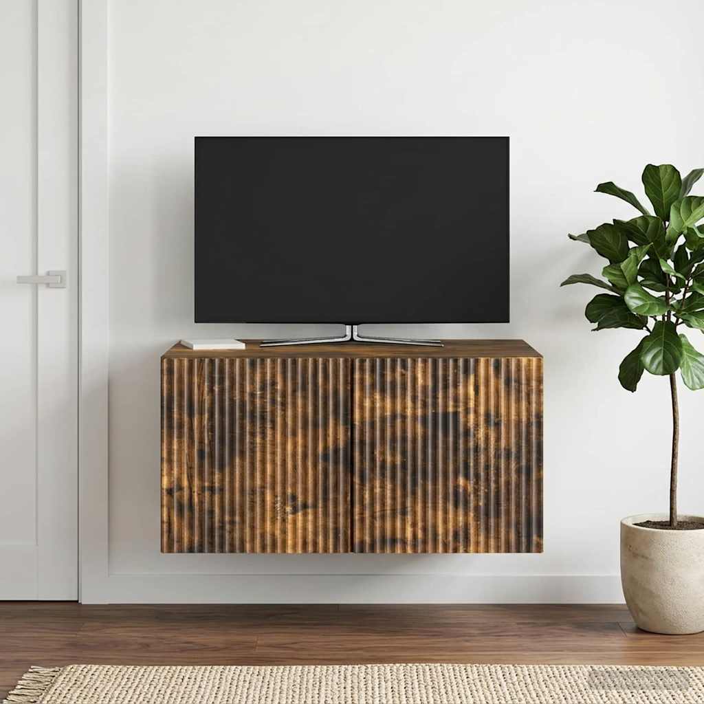 Sieninė TV spintelė Dūminio ąžuolo 59,5 x 41 x 30 cm