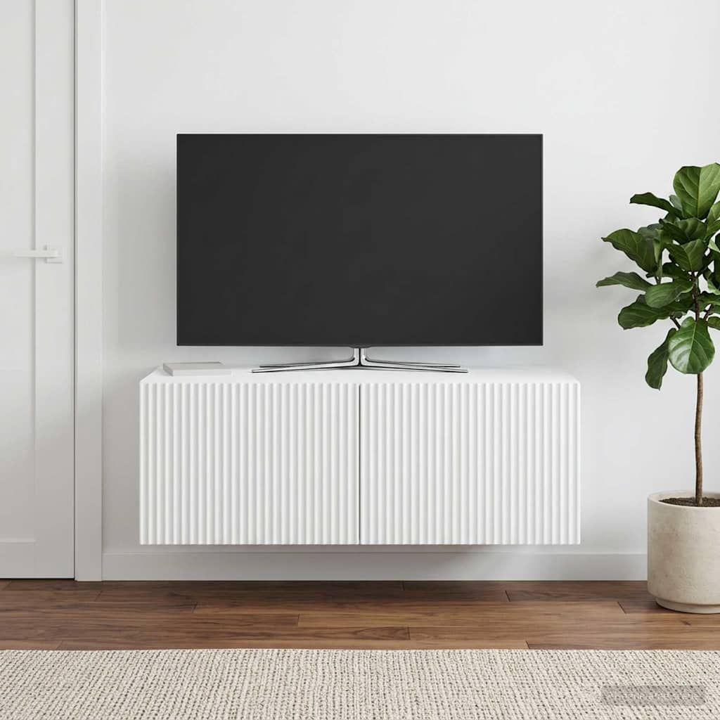 Sieninė TV spintelė Balta 78,5 x 41 x 30 cm Apdirbta mediena
