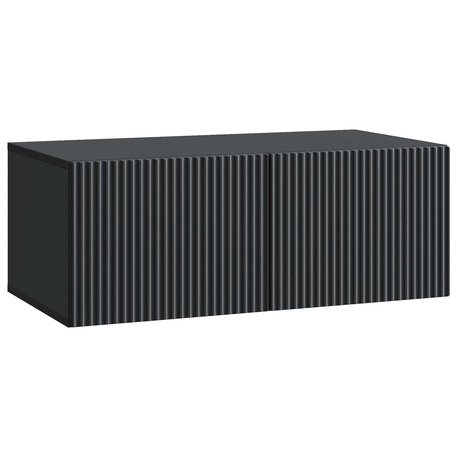 Sieninė TV spintelė Juoda 78,5 x 41 x 30 cm Apdirbta mediena