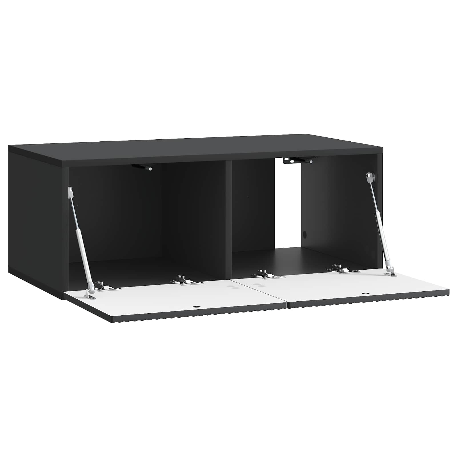 Sieninė TV spintelė Juoda 78,5 x 41 x 30 cm Apdirbta mediena