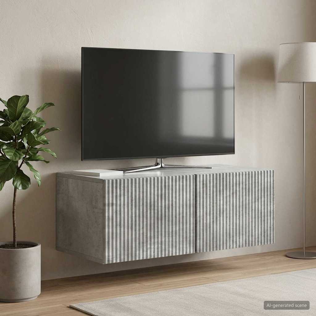 Sieninė TV spintelė Betono pilka 78,5 x 41 x 30 cm