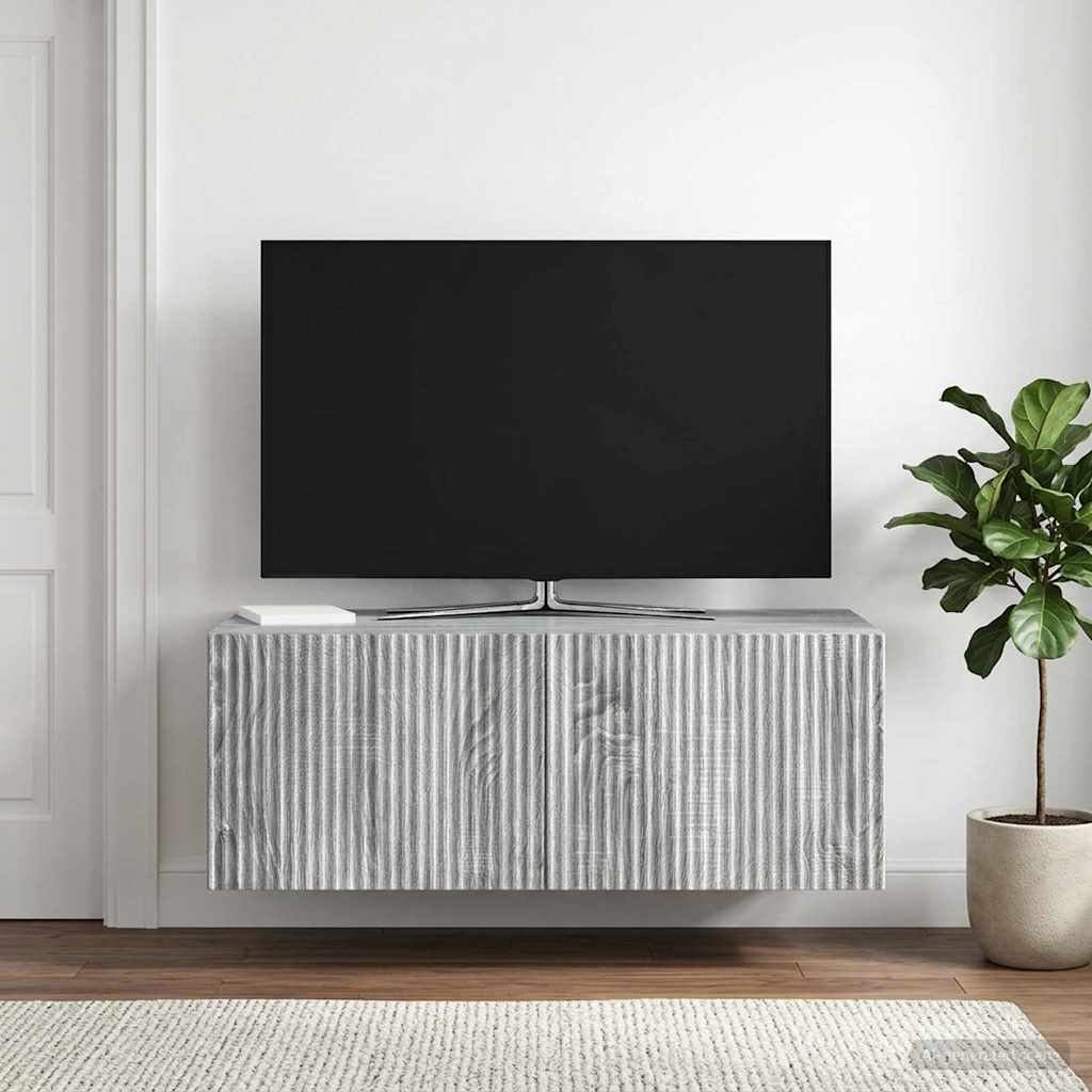 Sieninė TV spintelė Pilka sonoma ąžuolo 78,5 x 41 x 30 cm
