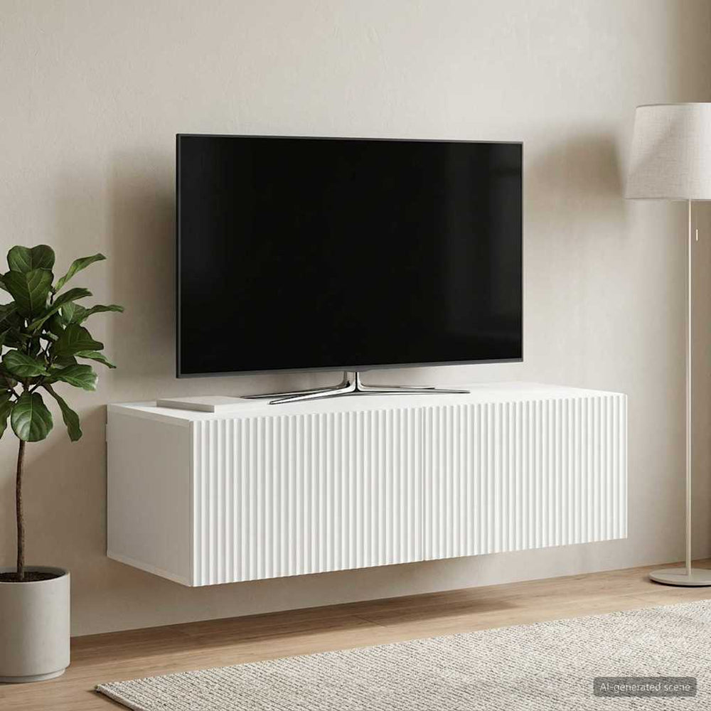 Sieninė TV spintelė Balta 98 x 41 x 30 cm Apdirbta mediena
