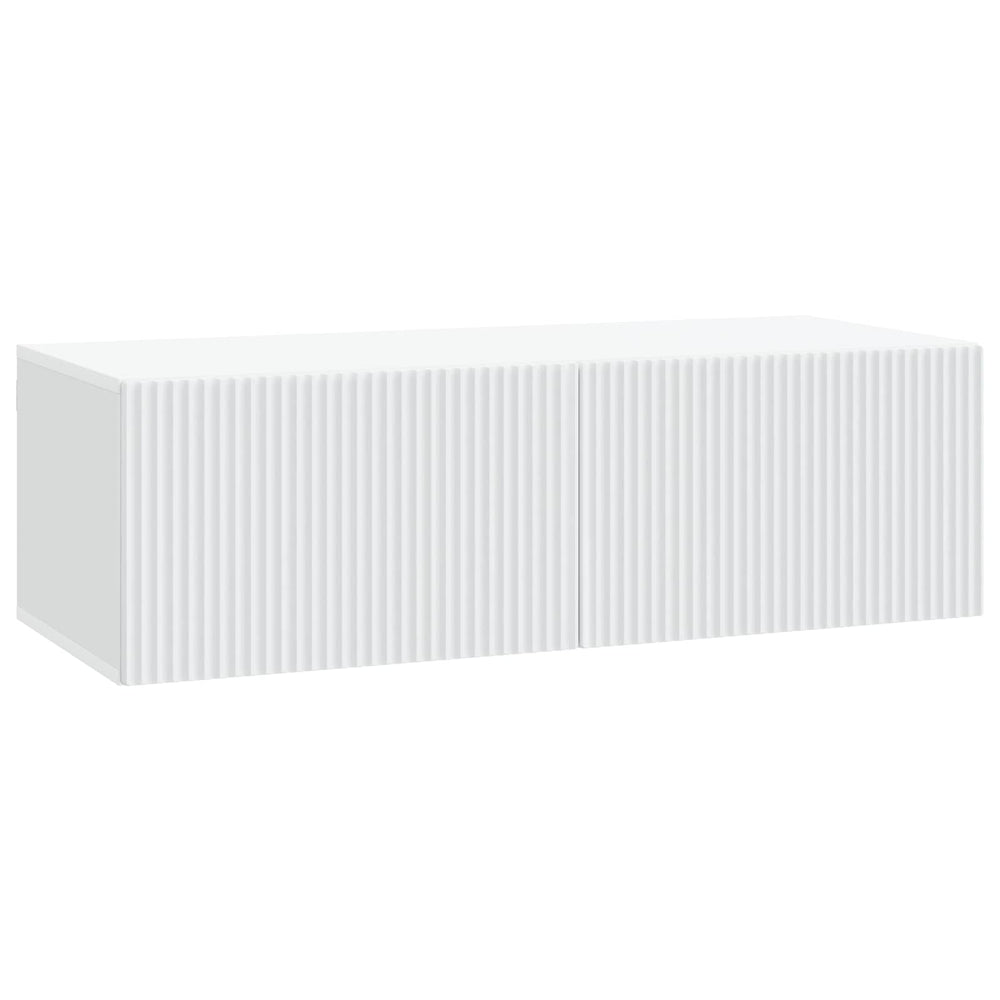 Sieninė TV spintelė Balta 98 x 41 x 30 cm Apdirbta mediena