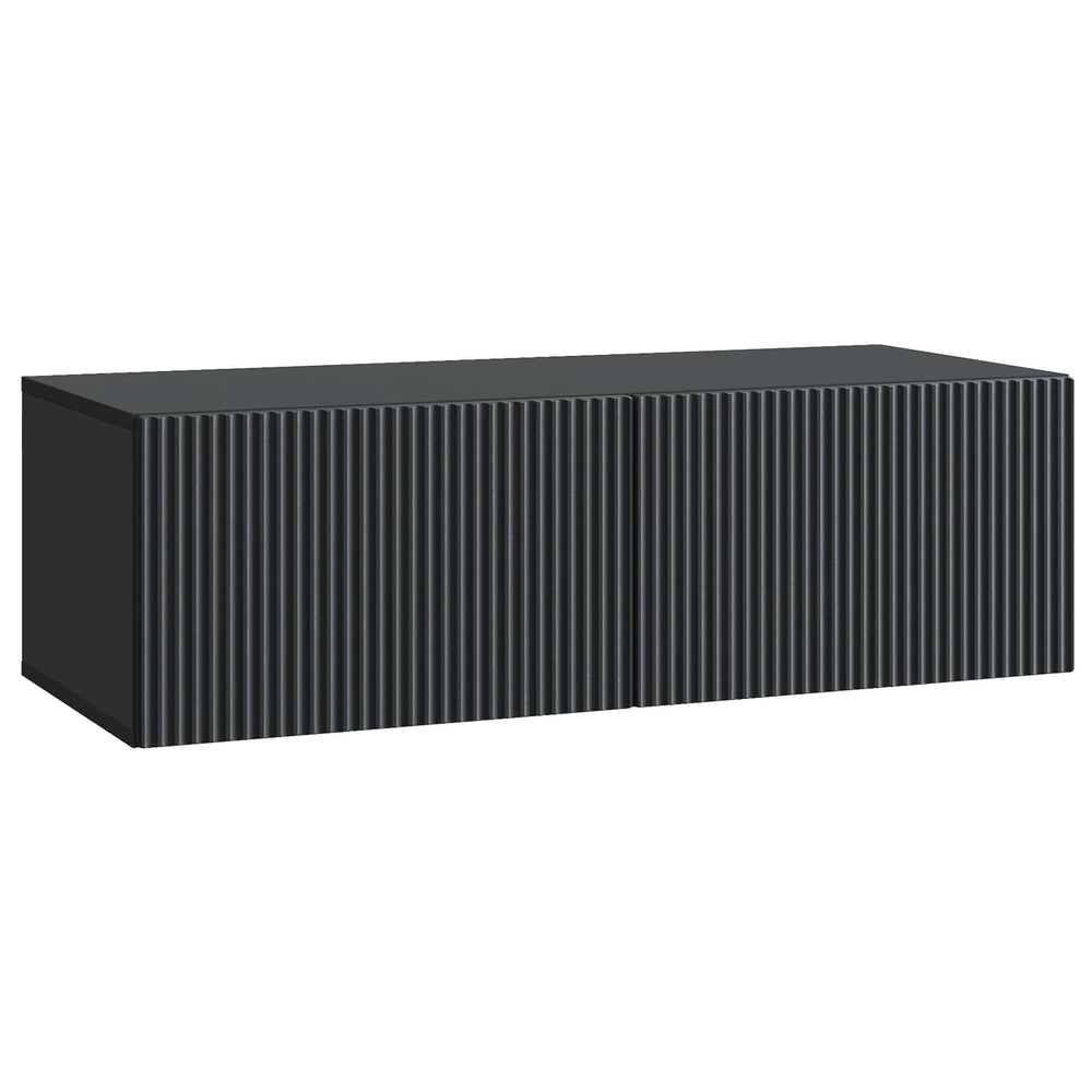 Sieninė TV spintelė Juoda 98 x 41 x 30 cm Apdirbta mediena