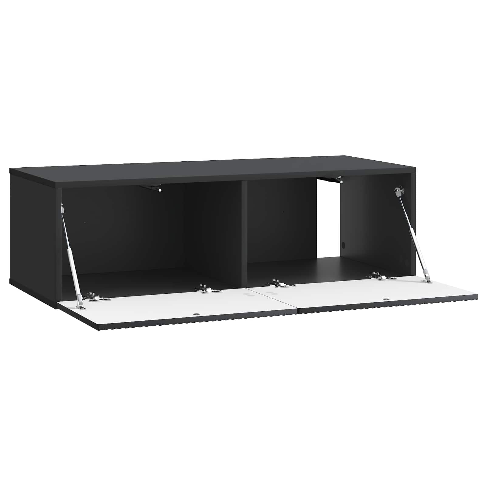 Sieninė TV spintelė Juoda 98 x 41 x 30 cm Apdirbta mediena