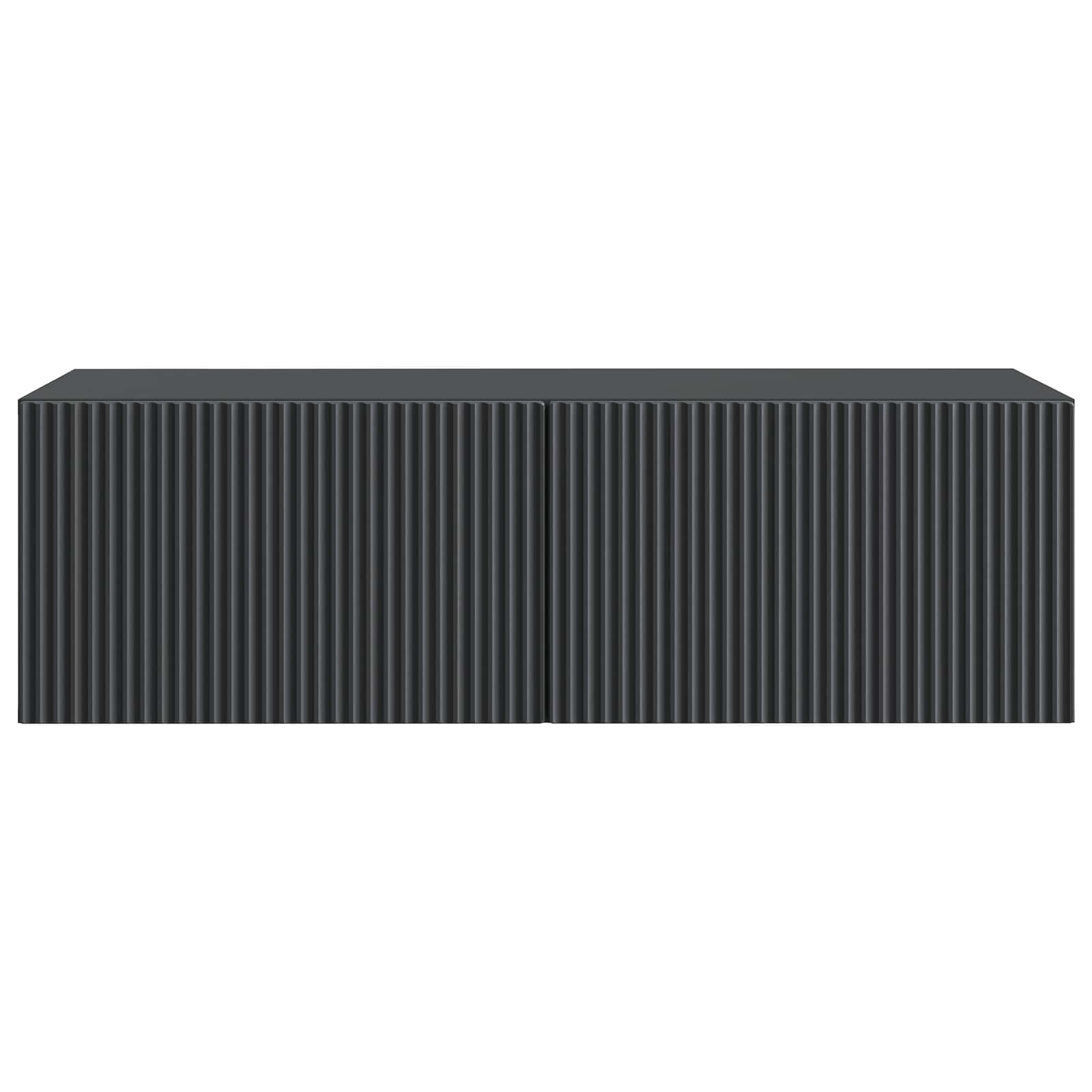 Sieninė TV spintelė Juoda 98 x 41 x 30 cm Apdirbta mediena