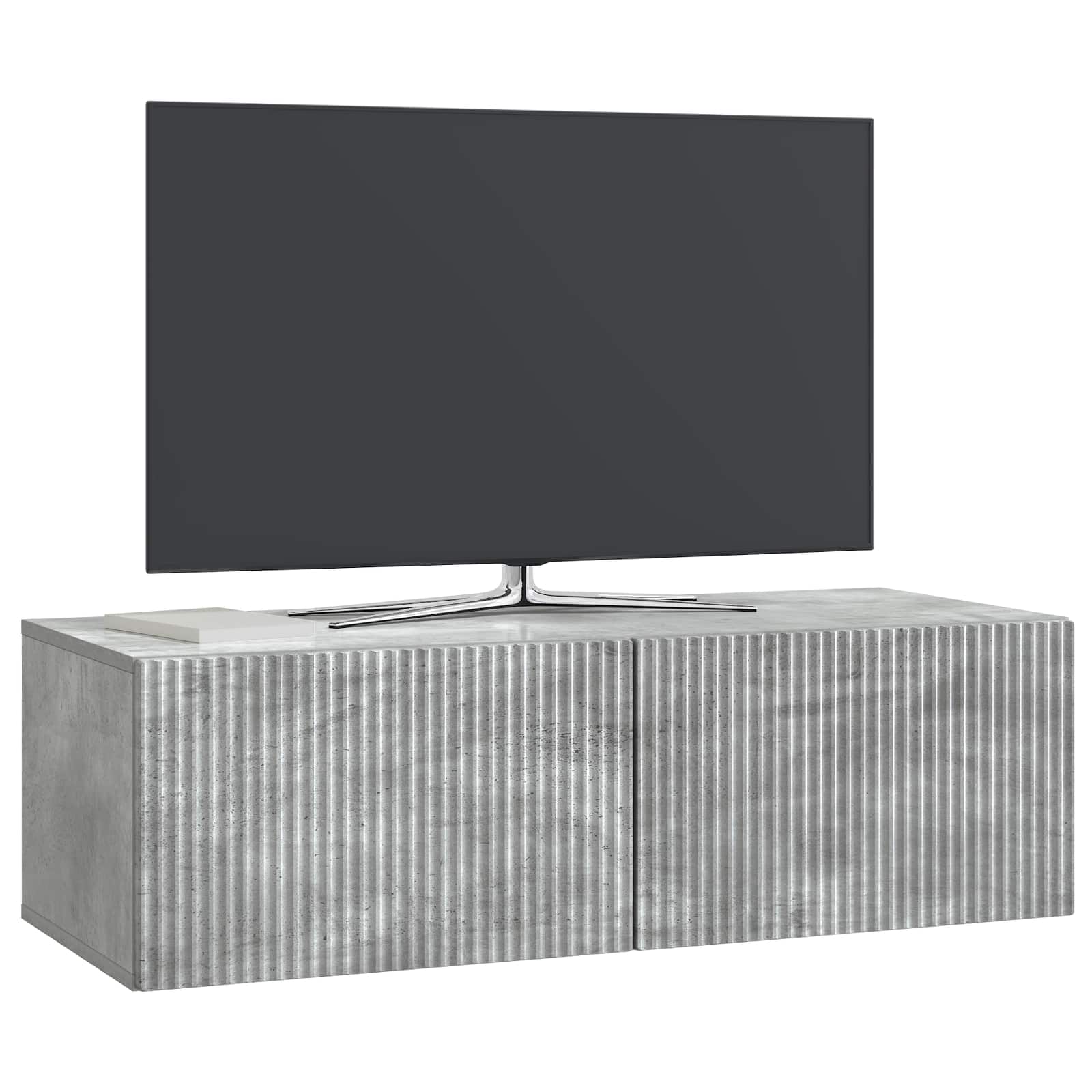 Sieninė TV spintelė Betono pilka 98 x 41 x 30 cm