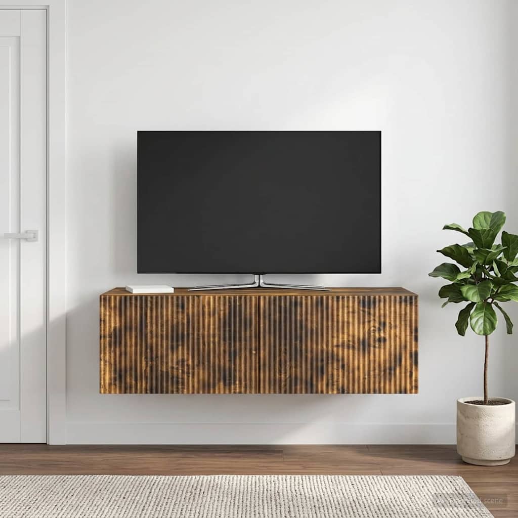 Sieninė TV spintelė Dūminio ąžuolo 98 x 41 x 30 cm