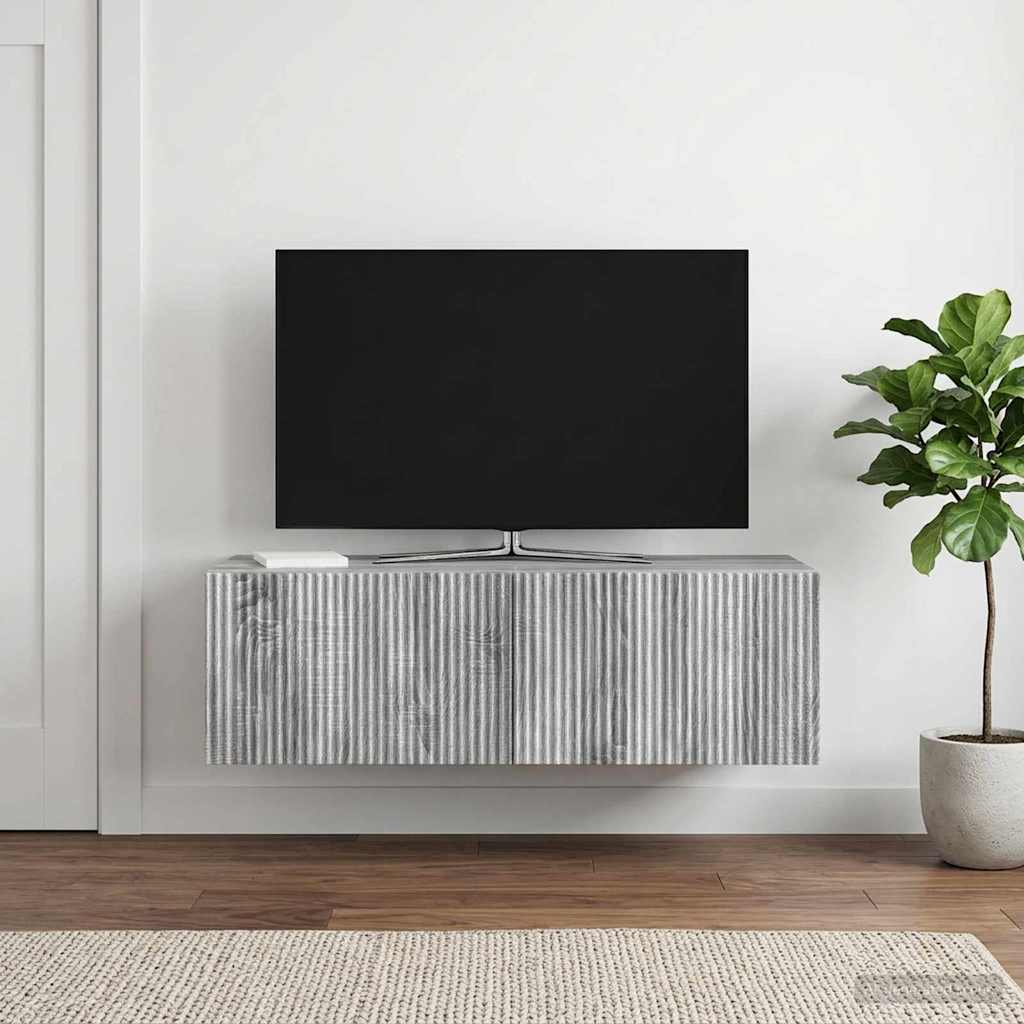 Sieninė TV spintelė Pilka sonoma ąžuolo 98 x 41 x 30 cm