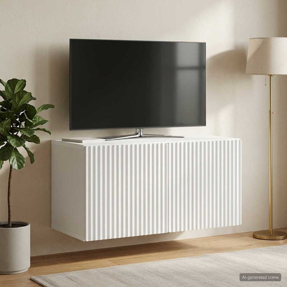 Sieninė TV spintelė Balta 59,5 x 31 x 30 cm Apdirbta mediena