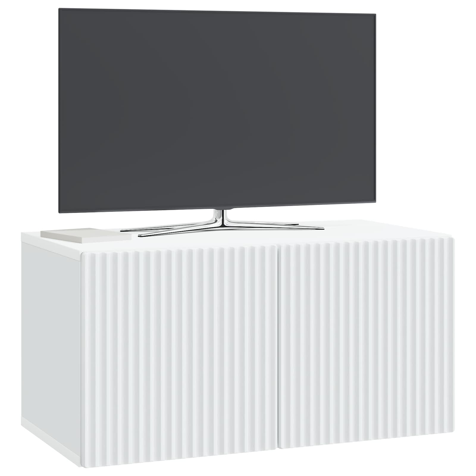 Sieninė TV spintelė Balta 59,5 x 31 x 30 cm Apdirbta mediena
