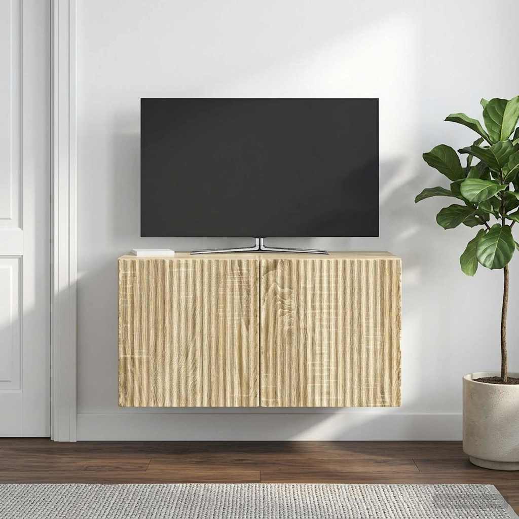 Pie sienas stiprināms TV skapītis ozolkoka Sonoma 59,5 x 31 x 30 cm