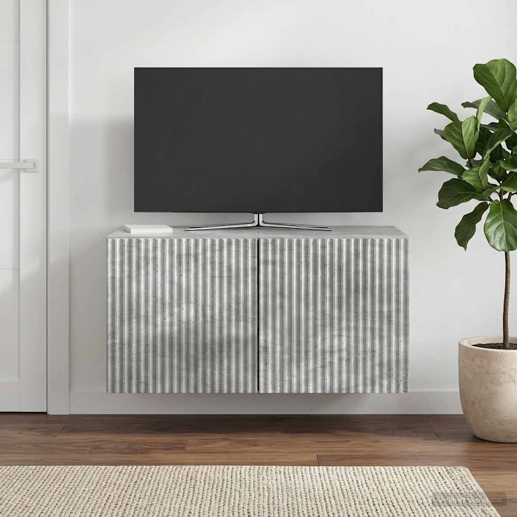 Sieninė TV spintelė Betono pilka 59,5 x 31 x 30 cm